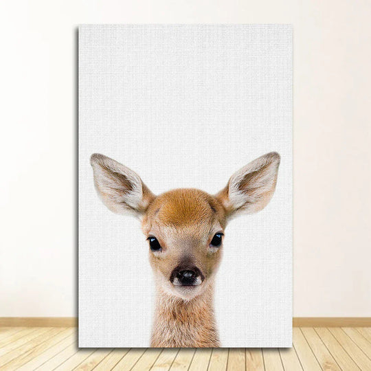 Bear Bunny Elephant Baby Animals Canvas Wall Art