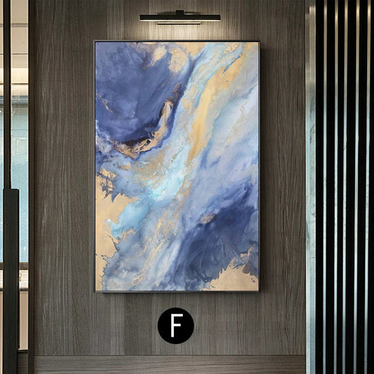 Atmospheric Blue Marble Print Canvas Wall Art