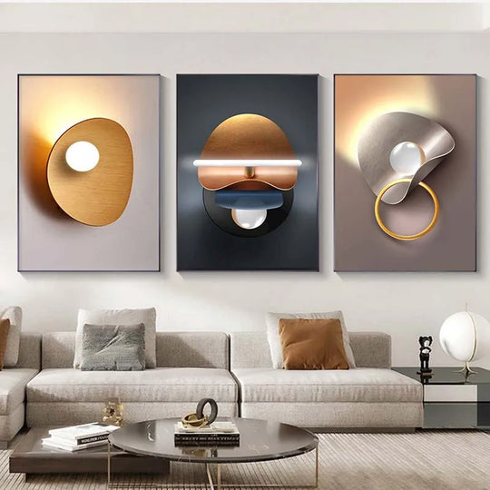 Modern Architectural Abstract Geometric Canvas Wall Art