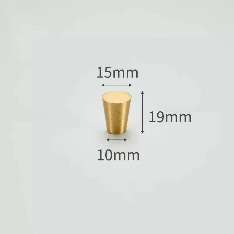 Modern Solid Brass Cabinet Knobs – Minimalist Wardrobe & Kitchen Pulls