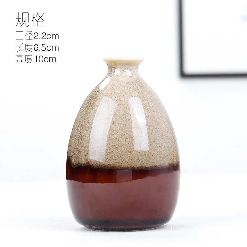 Modern Glazed Ceramic Flower Vase for Tabletop Home Decor