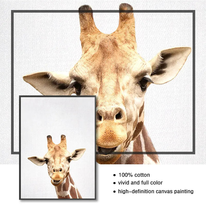 Bear Bunny Elephant Baby Animals Canvas Wall Art