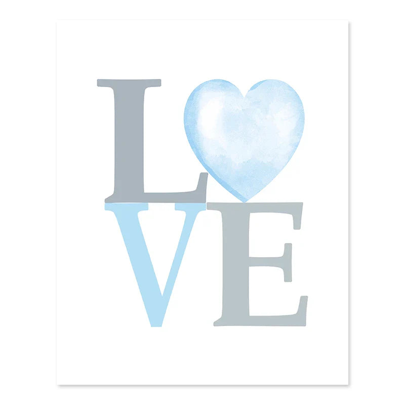 Personalized Baby Name Elephant Moon Nursery Canvas Wall Art Unframed