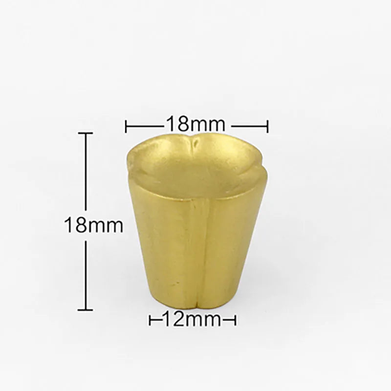 Solid Brass Flower Cabinet Knobs – Elegant Drawer & Wardrobe Pulls