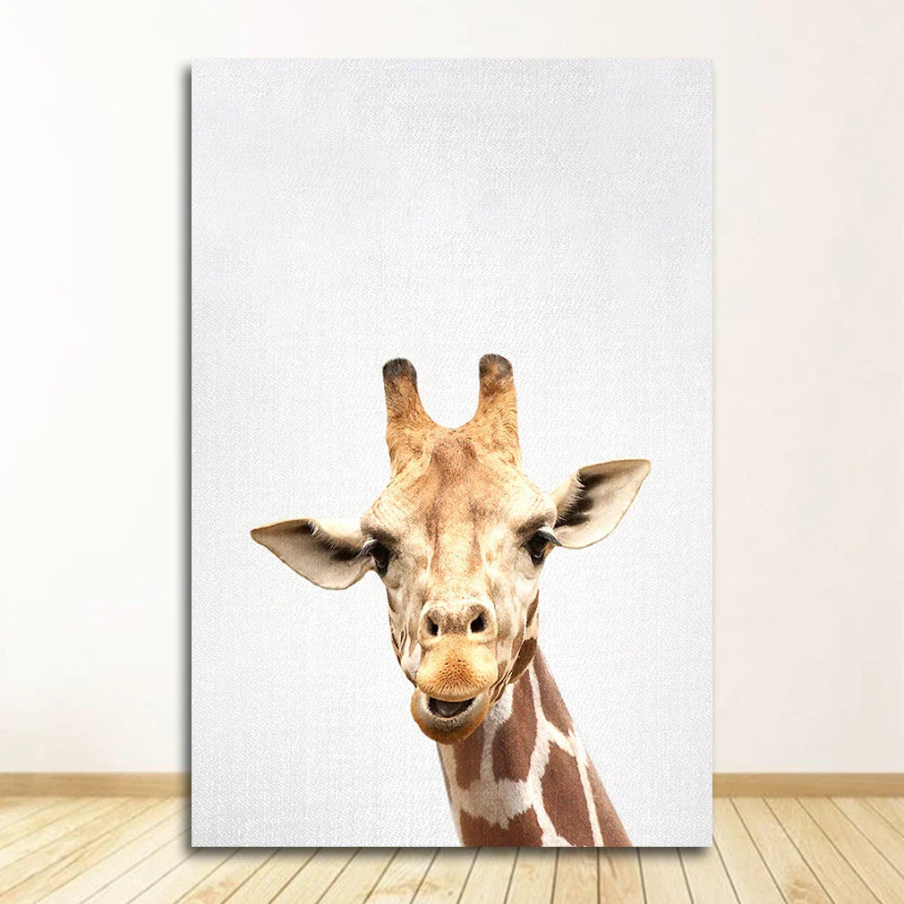 Bear Bunny Elephant Baby Animals Canvas Wall Art