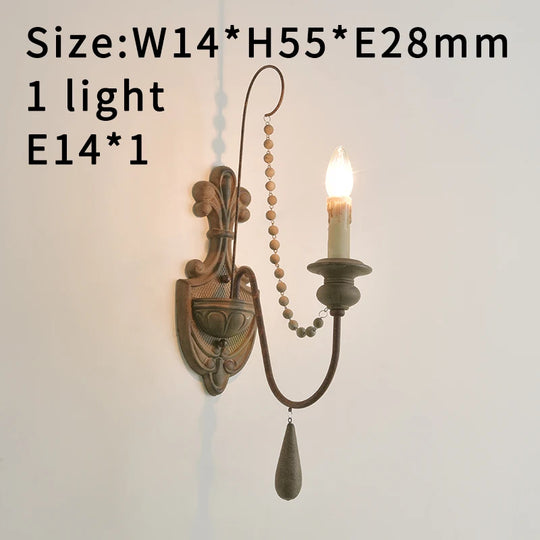 Vintage White Wooden Beads Chandelier – Elegant Foyer & Lobby Pendant Light