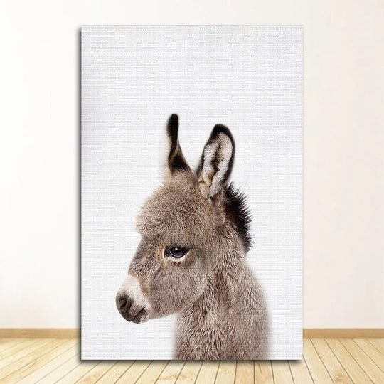 Bear Bunny Elephant Baby Animals Canvas Wall Art