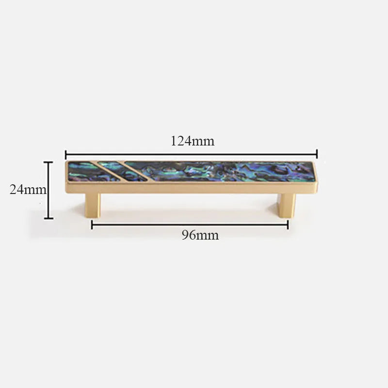 Brass Furniture Handles with Natural Shell – Modern Knobs for Cabinets, Drawers, and Wardrobes