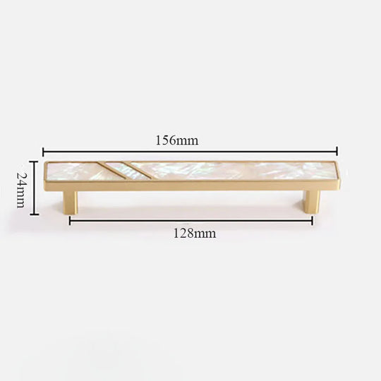 Brass Furniture Handles with Natural Shell – Modern Knobs for Cabinets, Drawers, and Wardrobes