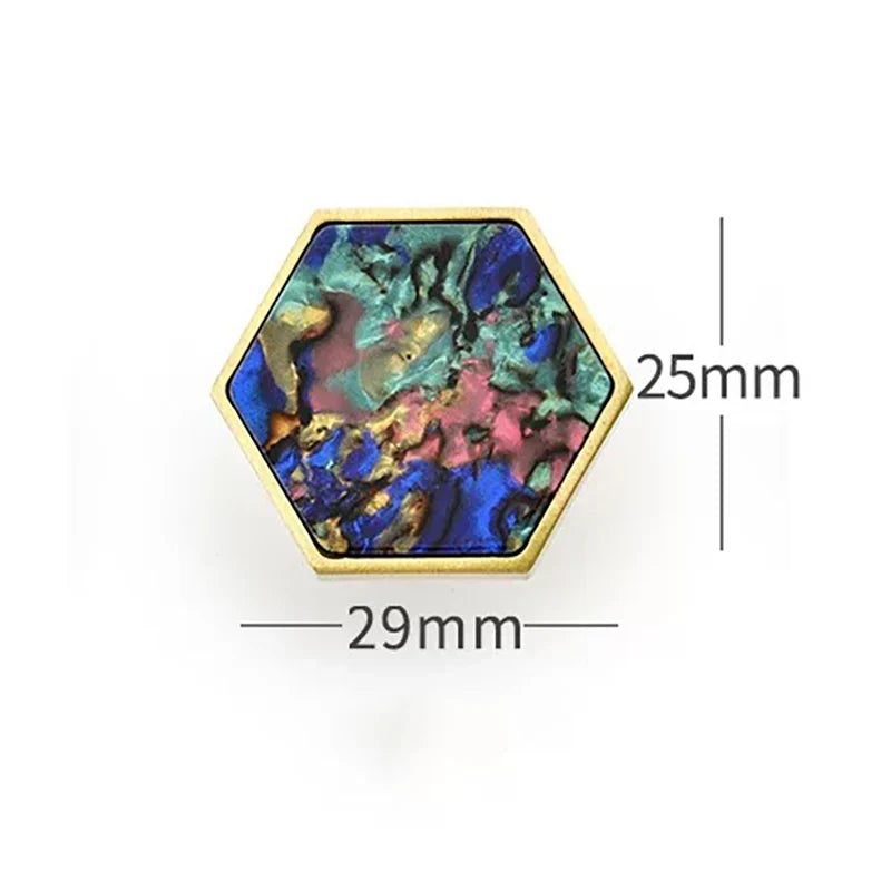 Modern Brass Shell Knobs – Colorful Cabinet & Wardrobe Pulls