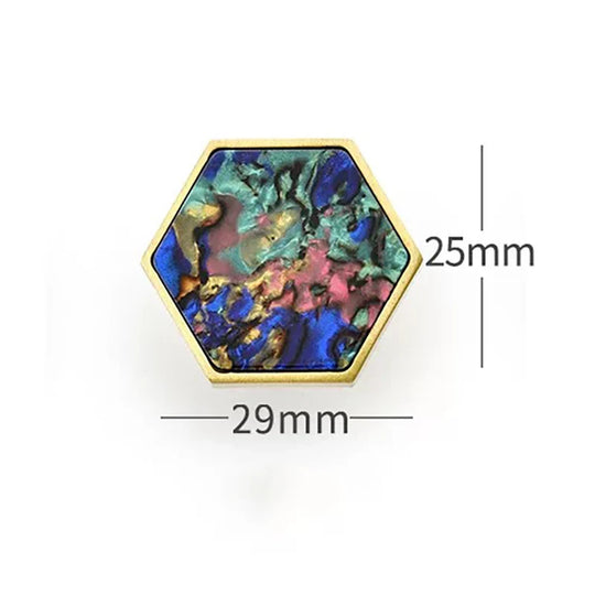 Modern Brass Shell Knobs – Colorful Cabinet & Wardrobe Pulls