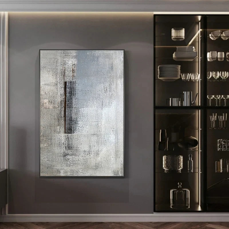 Black White Grey Urban Abstract Canvas Wall Art