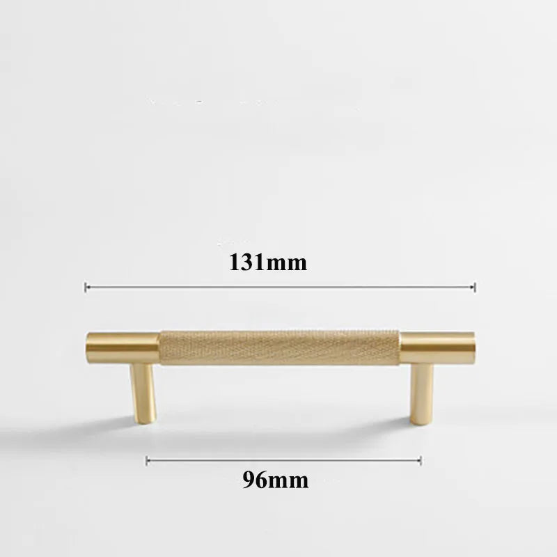 Brass Textured Cabinet Handles – Knurled Pulls and Knobs for Furniture