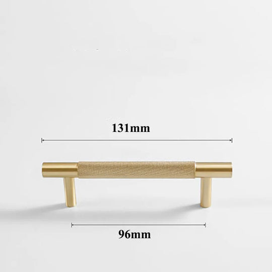 Brass Textured Cabinet Handles – Knurled Pulls and Knobs for Furniture