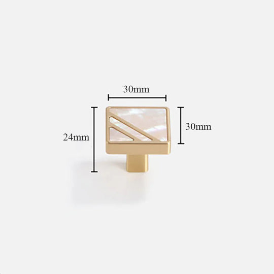 Brass Furniture Handles with Natural Shell – Modern Knobs for Cabinets, Drawers, and Wardrobes