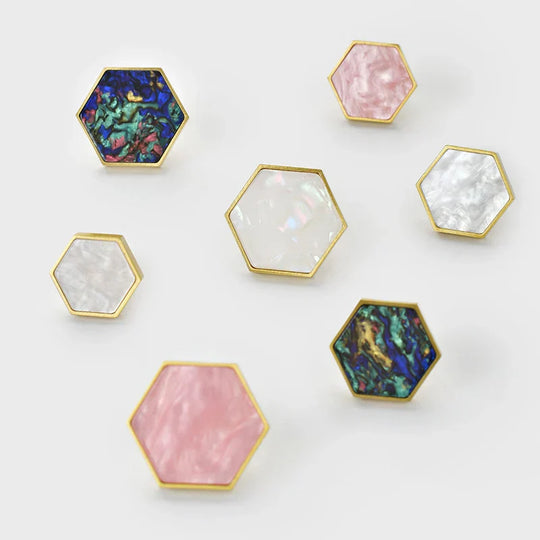 Modern Brass Shell Knobs – Colorful Cabinet & Wardrobe Pulls