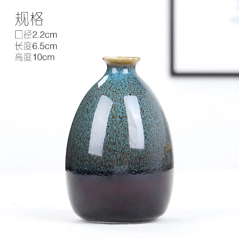 Modern Glazed Ceramic Flower Vase for Tabletop Home Decor