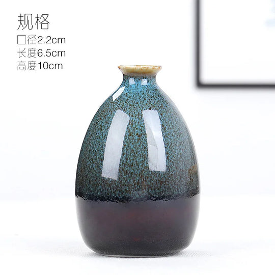 Modern Glazed Ceramic Flower Vase for Tabletop Home Decor
