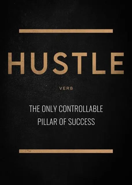 Success Hustle Limitless Motivational Quotes Canvas Wall Art