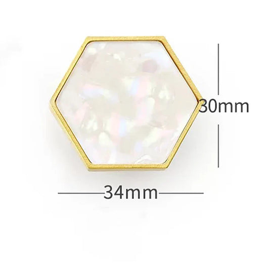 Modern Brass Shell Knobs – Colorful Cabinet & Wardrobe Pulls