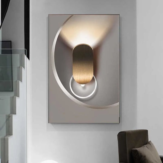 Modern Architectural Abstract Geometric Canvas Wall Art