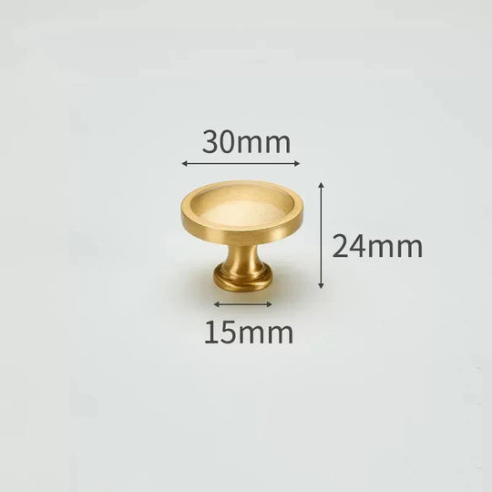 Modern Solid Brass Cabinet Knobs – Minimalist Wardrobe & Kitchen Pulls