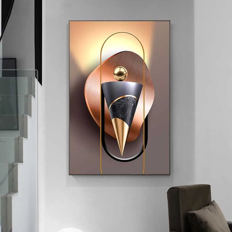 Modern Architectural Abstract Geometric Canvas Wall Art