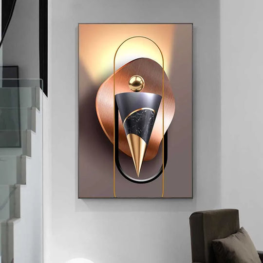 Modern Architectural Abstract Geometric Canvas Wall Art