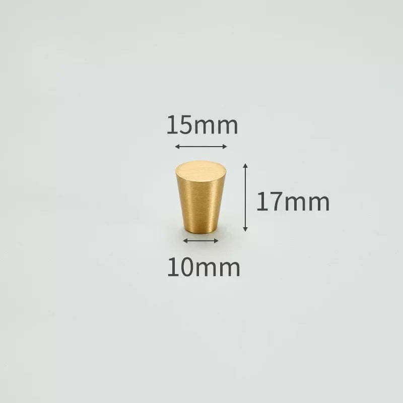Modern Solid Brass Cabinet Knobs – Minimalist Wardrobe & Kitchen Pulls