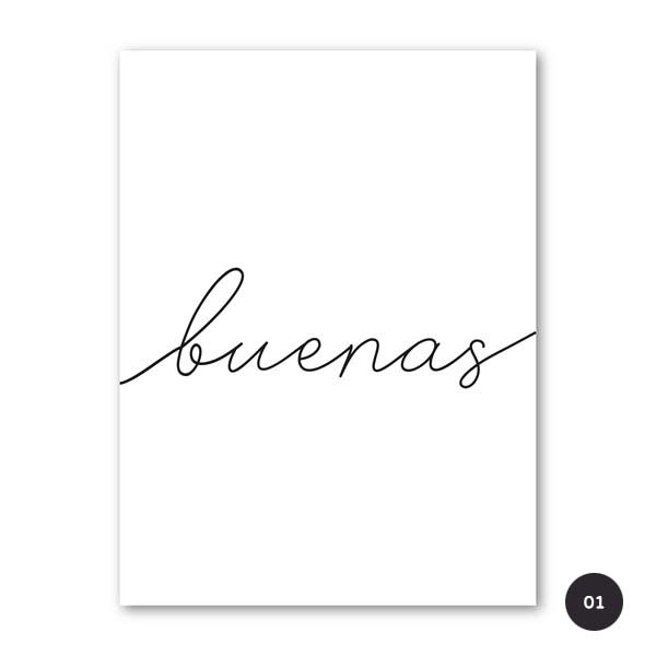 Inspirational Spanish Words Buenas Noches Canvas Wall Art