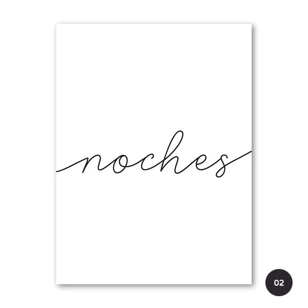 Inspirational Spanish Words Buenas Noches Canvas Wall Art