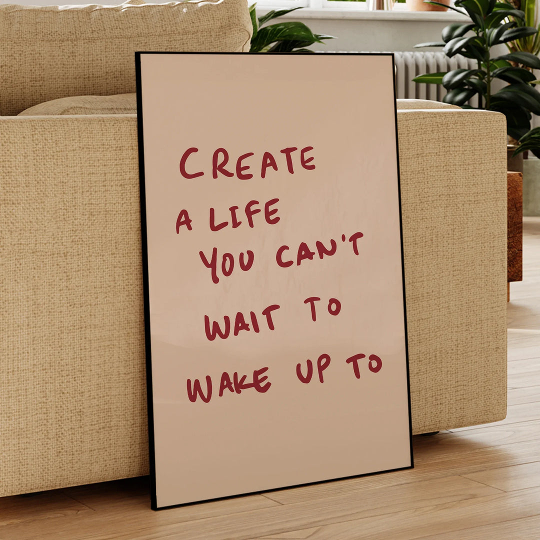 Inspirational Motivational Quote Typographic Canvas Wall Art