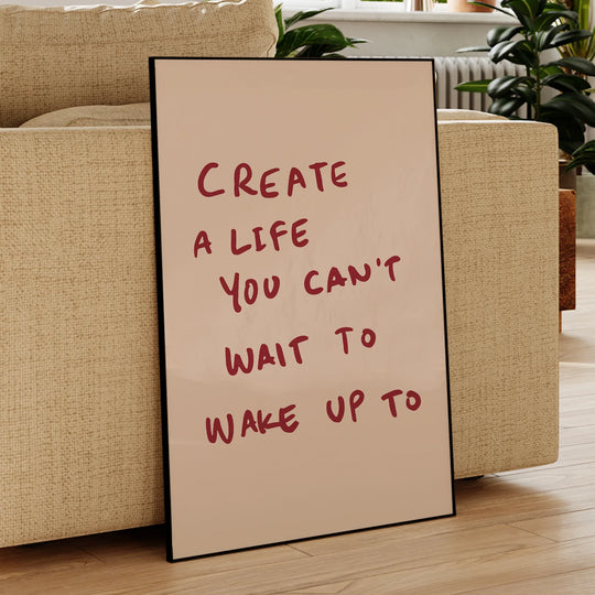 Inspirational Motivational Quote Typographic Canvas Wall Art