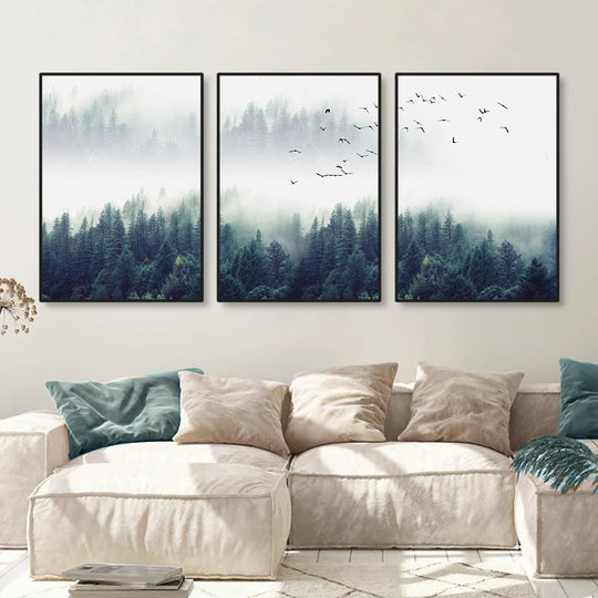 Inspirational Mystical Forest Landscape Canvas Wall Art