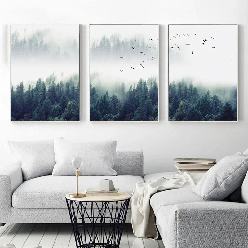 Inspirational Mystical Forest Landscape Canvas Wall Art