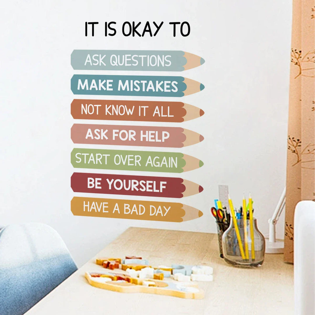 Inspirational Self Development Wall Decal For Kids Room