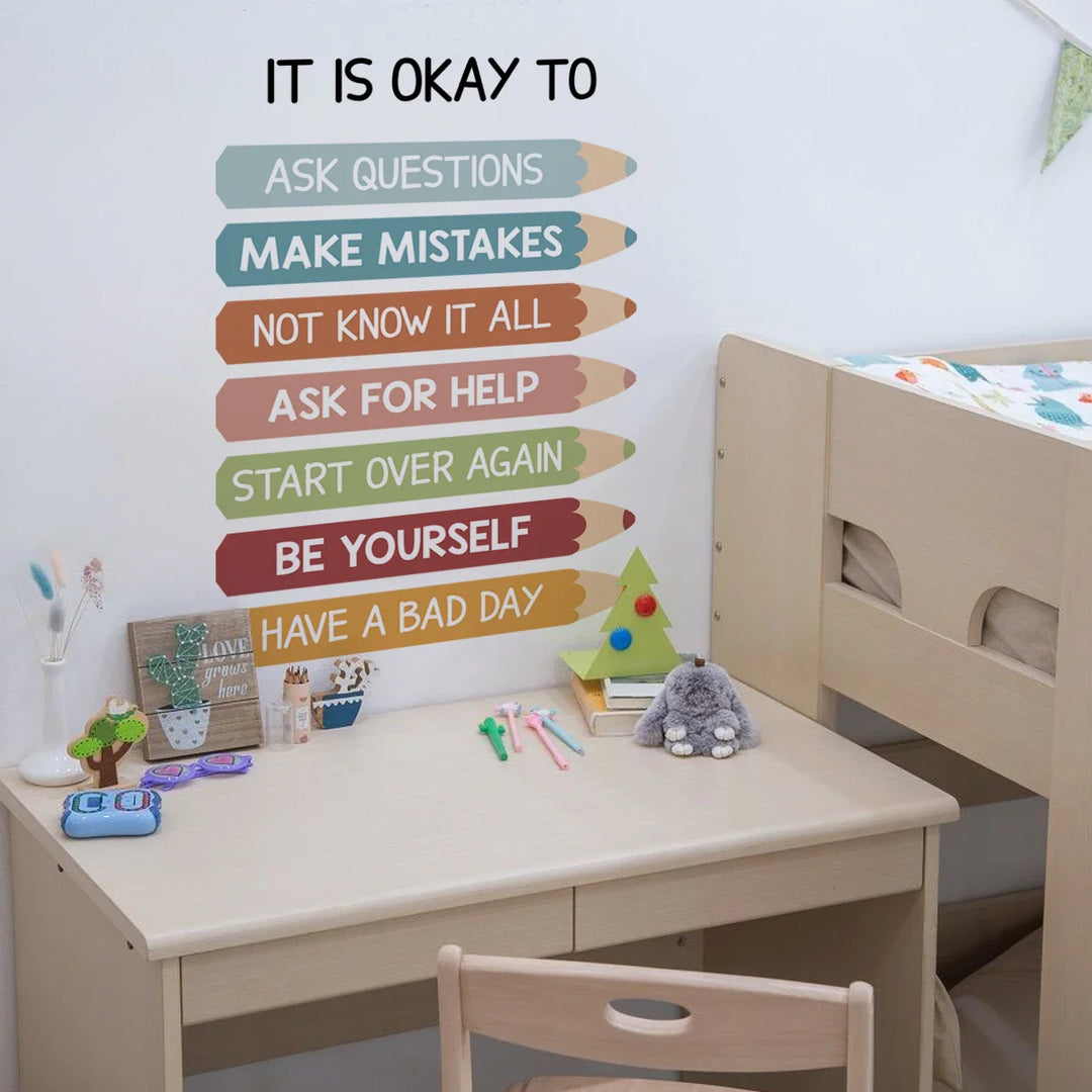 Inspirational Self Development Wall Decal For Kids Room