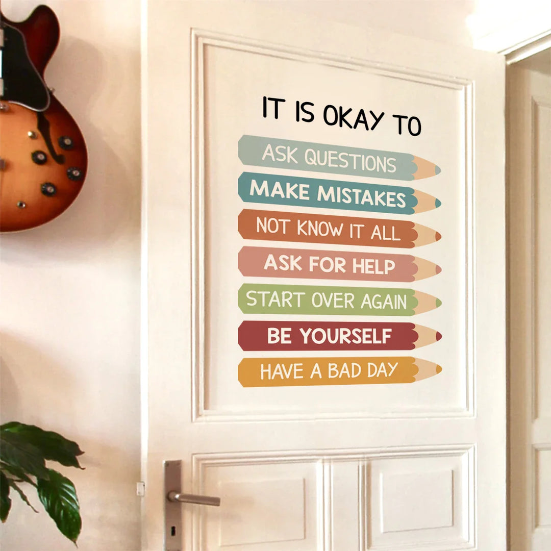 Inspirational Self Development Wall Decal For Kids Room