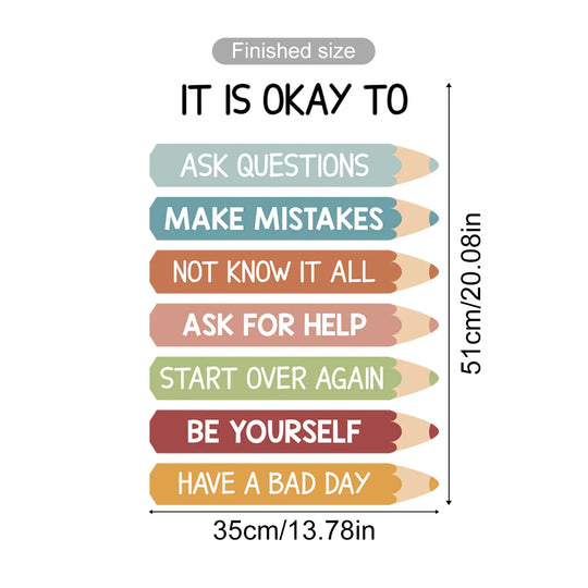 Inspirational Self Development Wall Decal For Kids Room