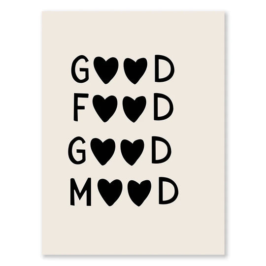 Kitchen Cooking Love Quotes Typographic Canvas Wall Art