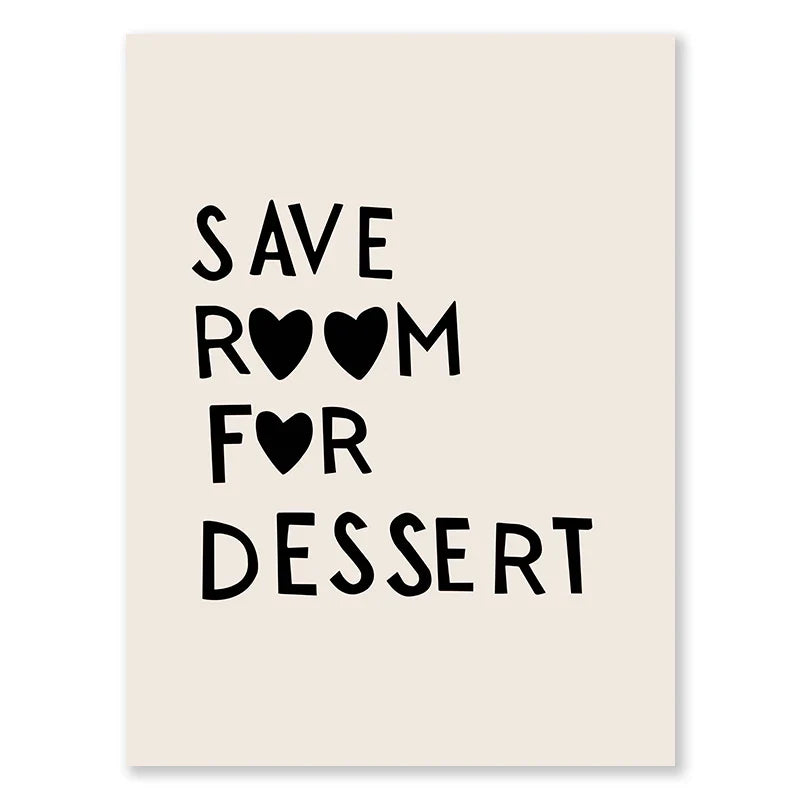 Kitchen Cooking Love Quotes Typographic Canvas Wall Art