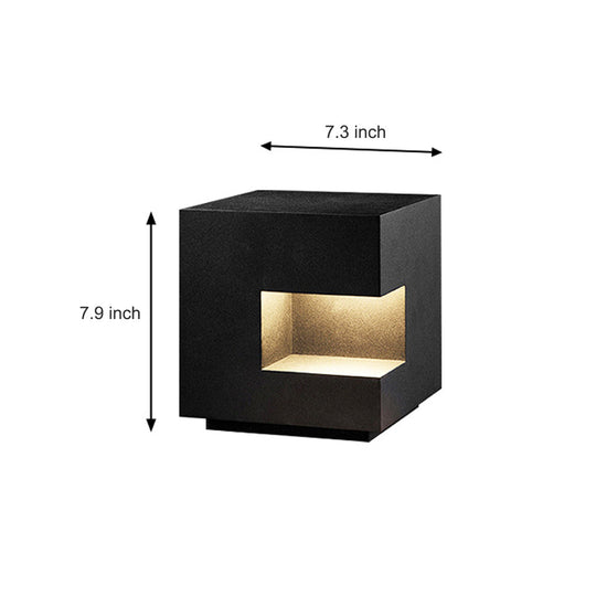 Sleek Square LED Black Outdoor Light