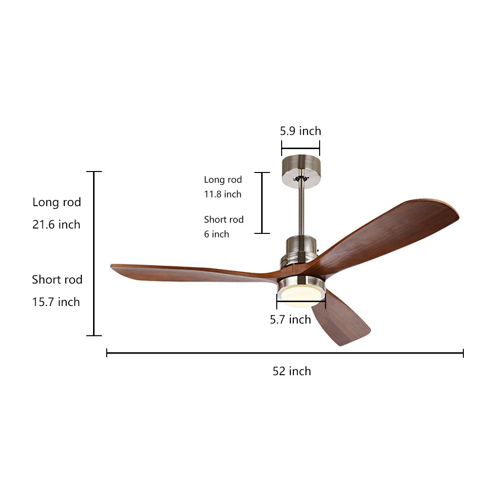 Intelligent Dimming LED Ceiling Fan Lamp with Remote and Frequency Conversion