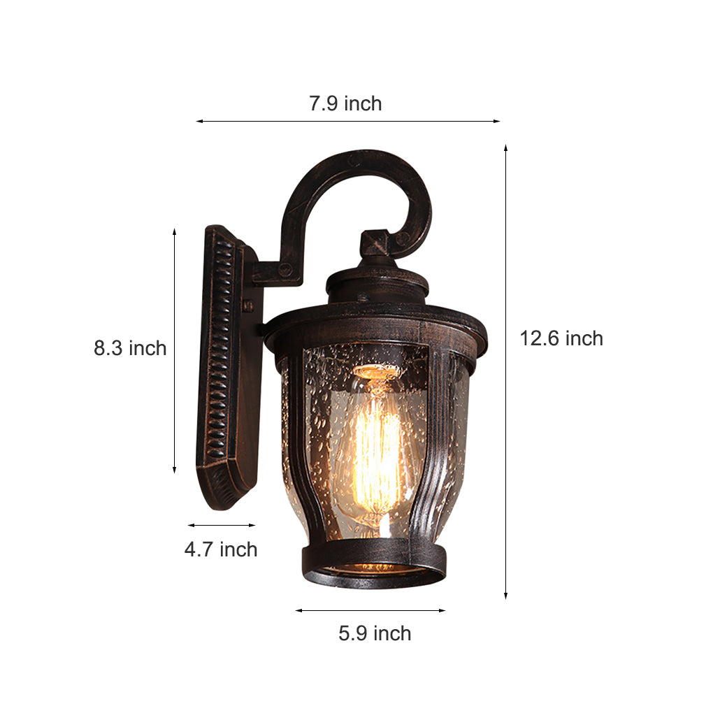 Retro Creative Waterproof Bubbles Glass Vintage Outdoor Wall Light