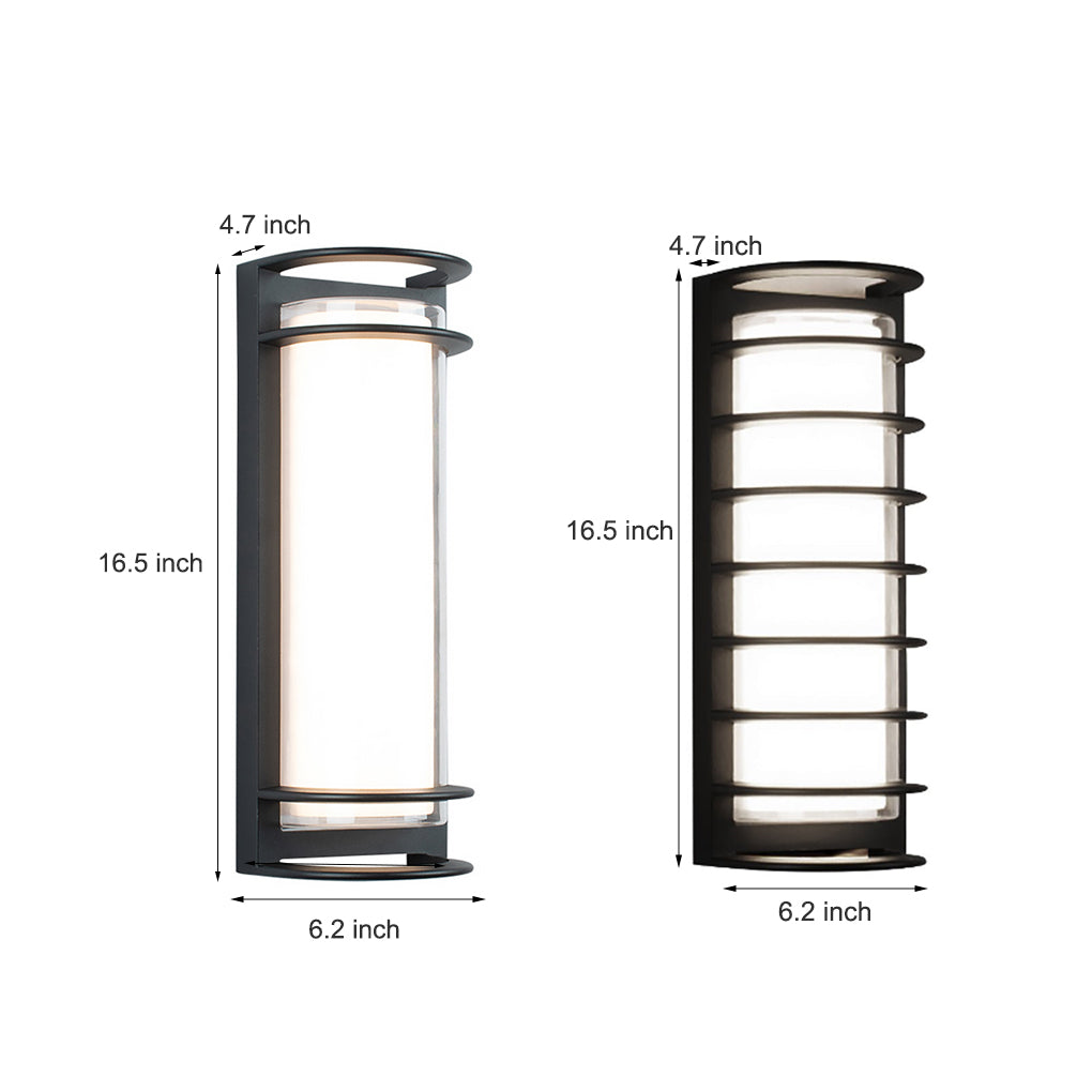Outdoor Waterproof Double Layer Lampshade Gate Column Exterior Wall Sconces