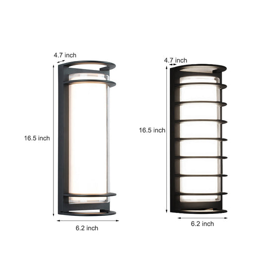 Outdoor Waterproof Double Layer Lampshade Gate Column Exterior Wall Sconces