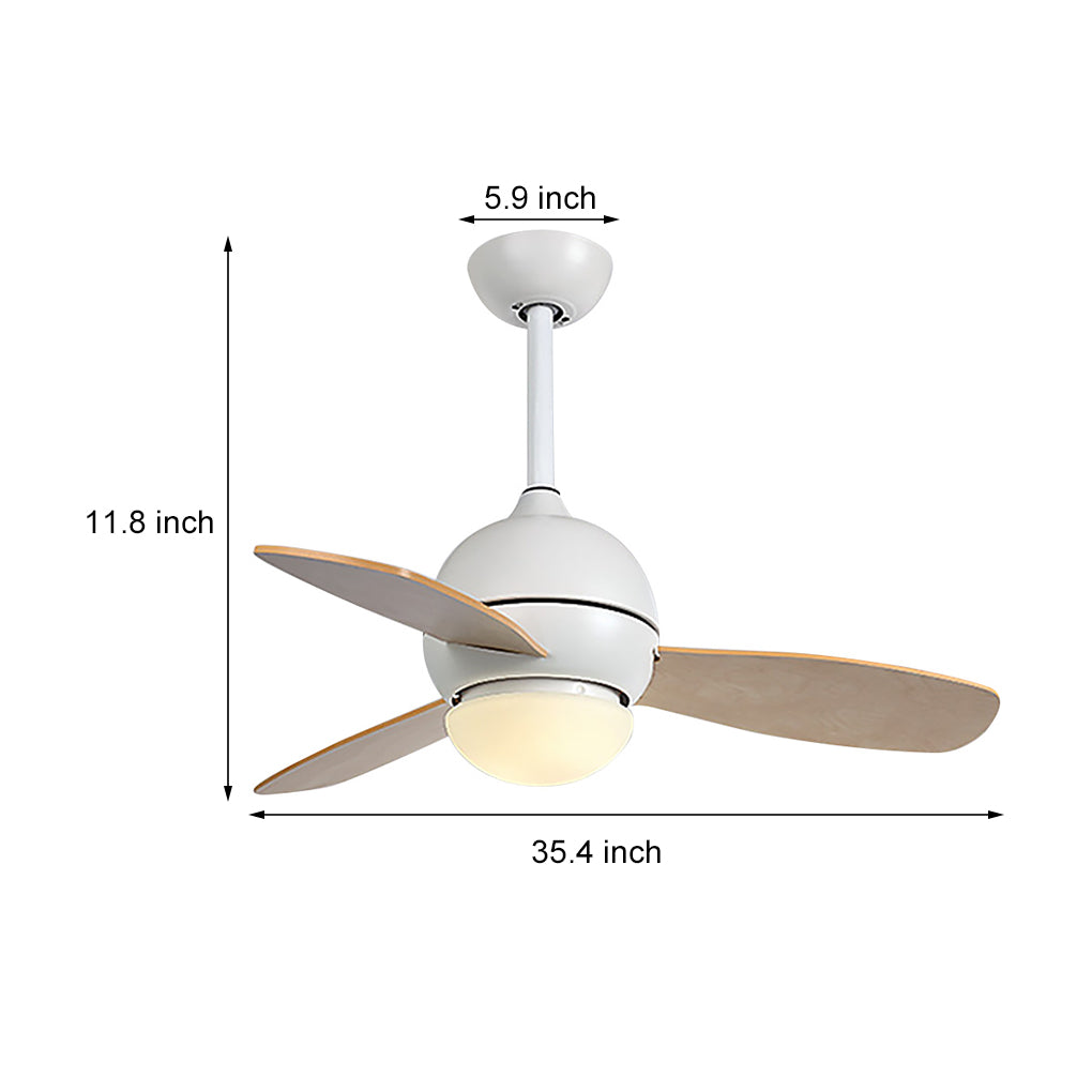 36'' Nordic Minimalist LED Ceiling Fan with Remote Control