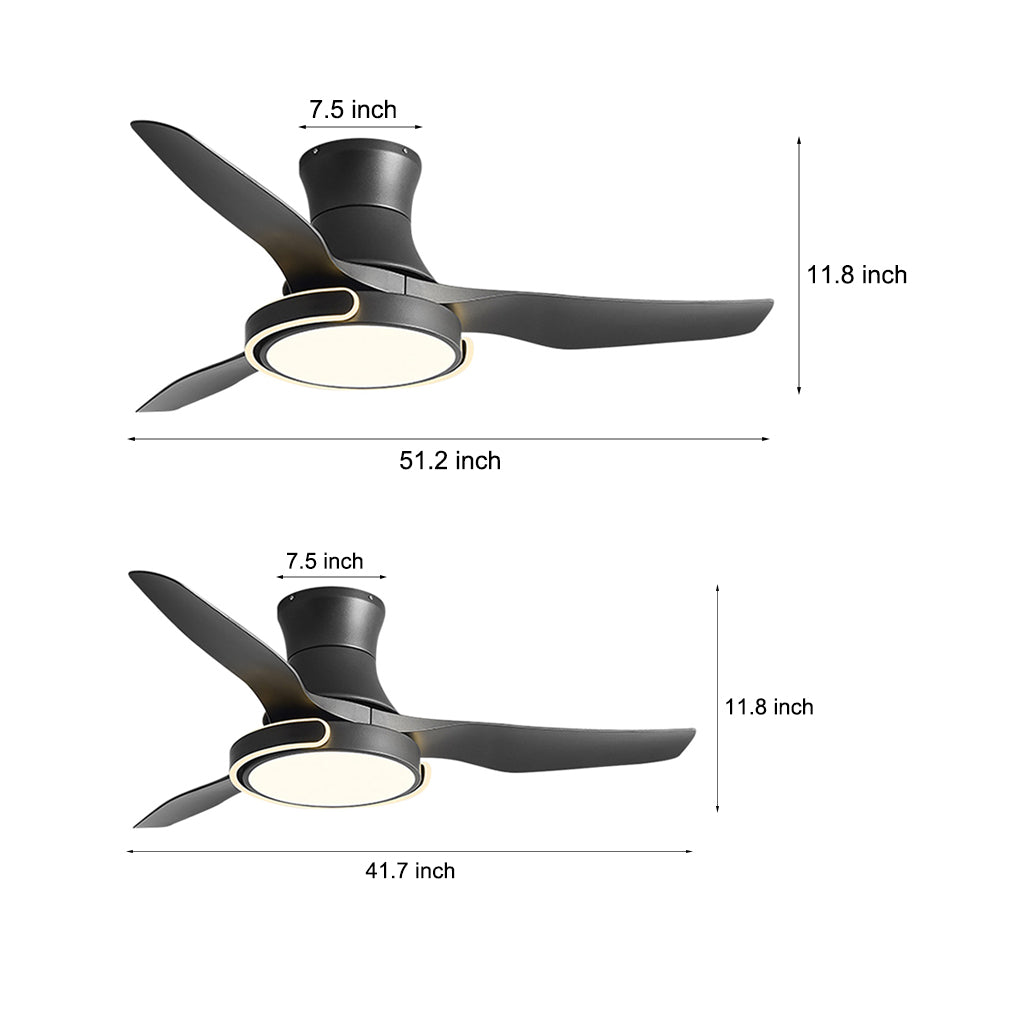 Remote Control Variable Frequency Dimming Integrated Ceiling Fan Light