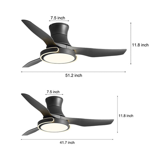 Remote Control Variable Frequency Dimming Integrated Ceiling Fan Light