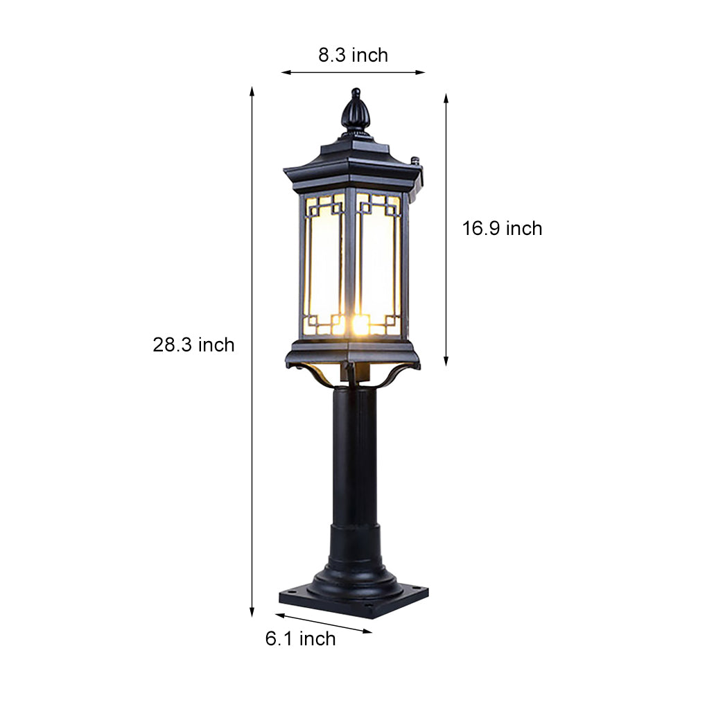 Asian-Inspired Rhombus LED Outdoor Pathway Light